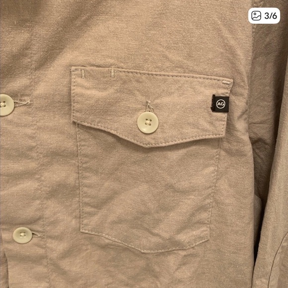 Ag Adriano Goldschmied Men's Tan Shirt Jacket - Picture 3 of 9